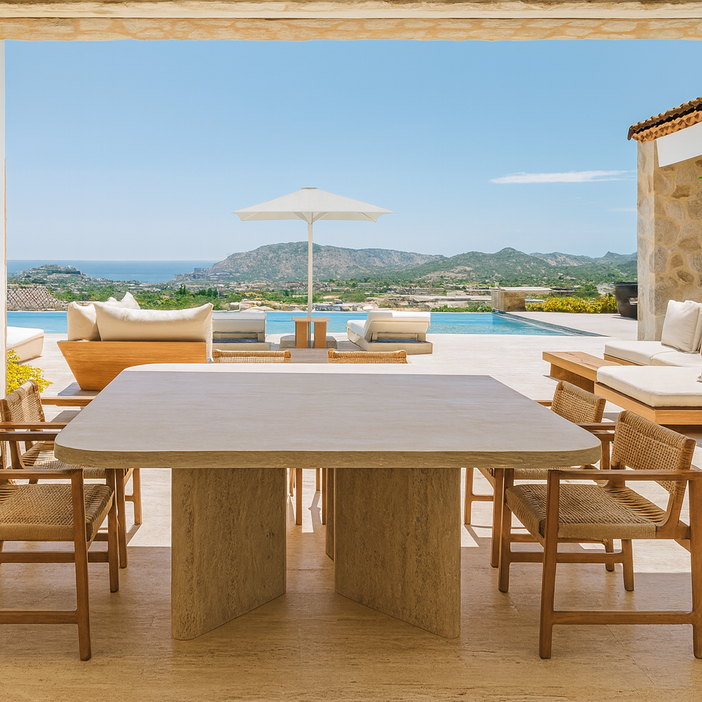 Mesa de Travertino Equis