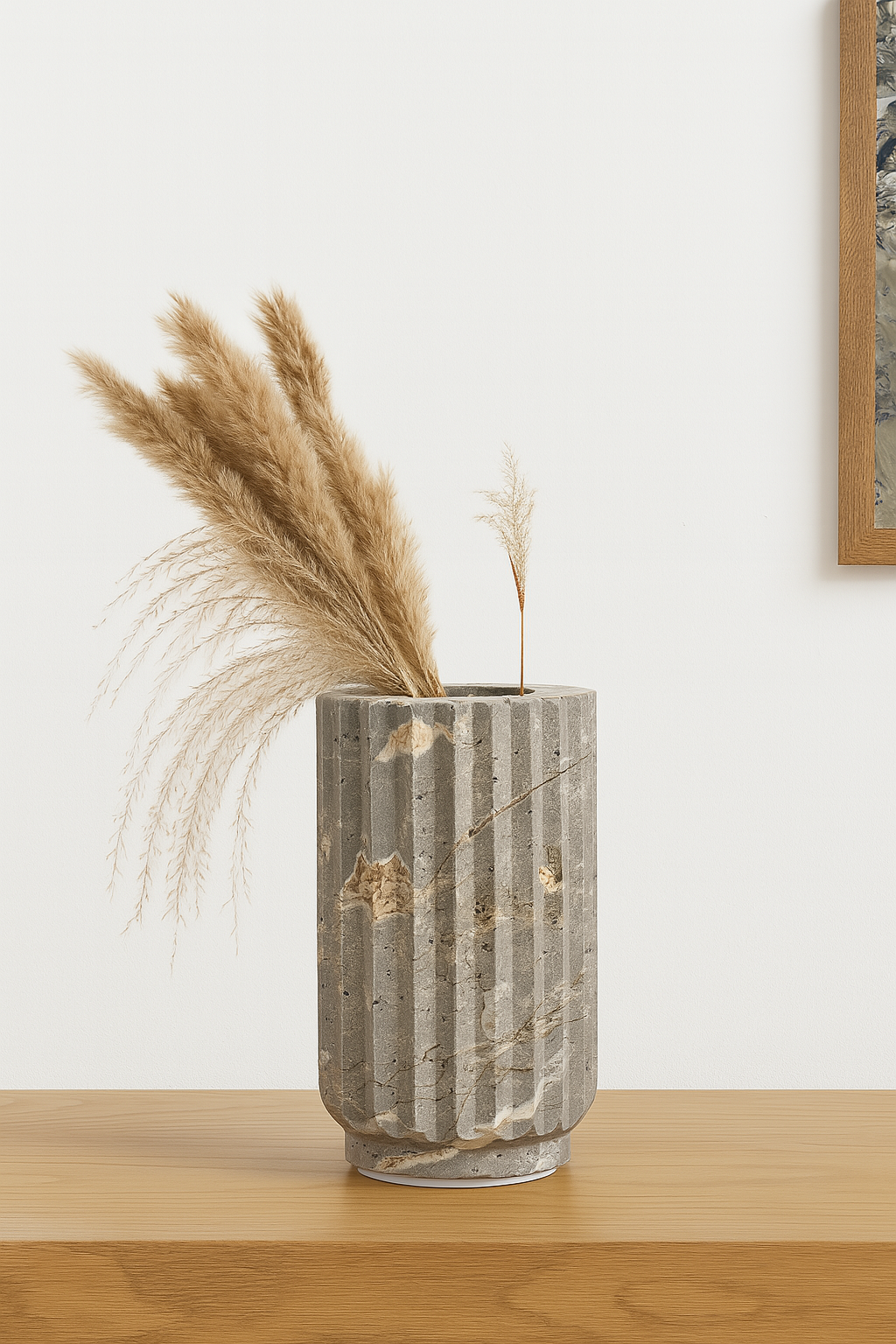 Florero estriado