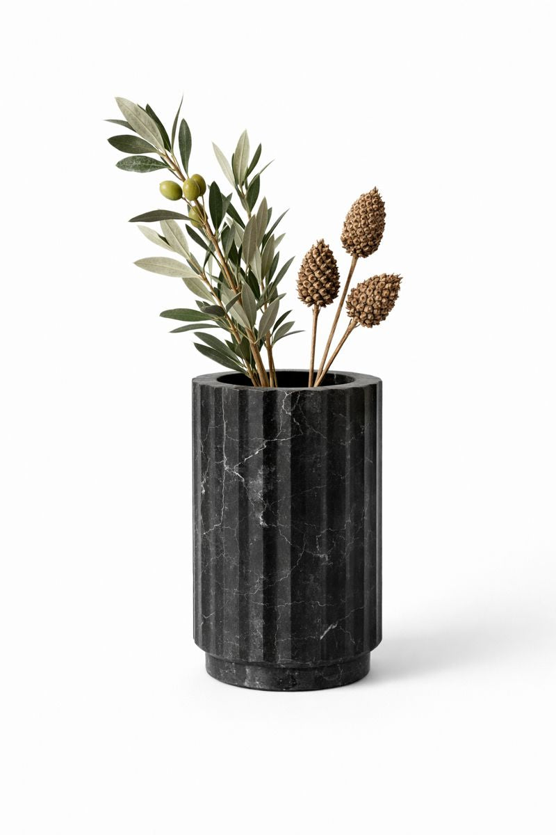 Florero estriado
