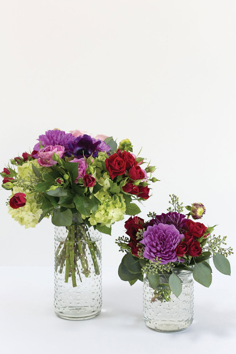 Hobnail Jar 4" x 12 Clear - La Veta