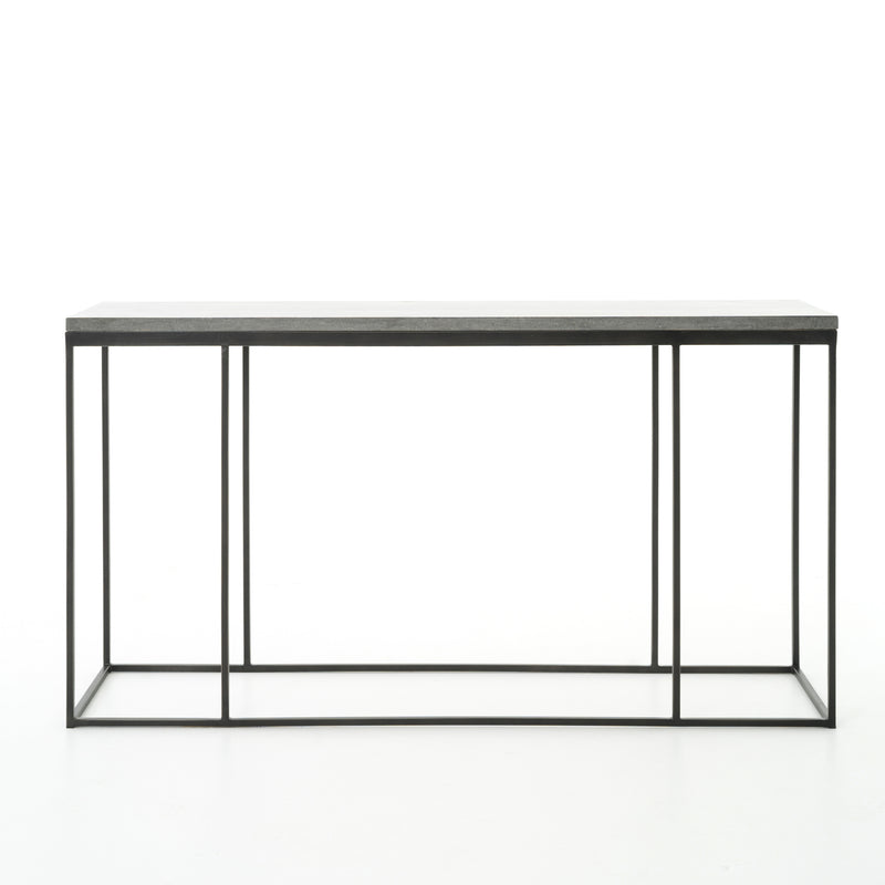HARLOW CONSOLE TABLE-BLUESTONE/GUNMETAL