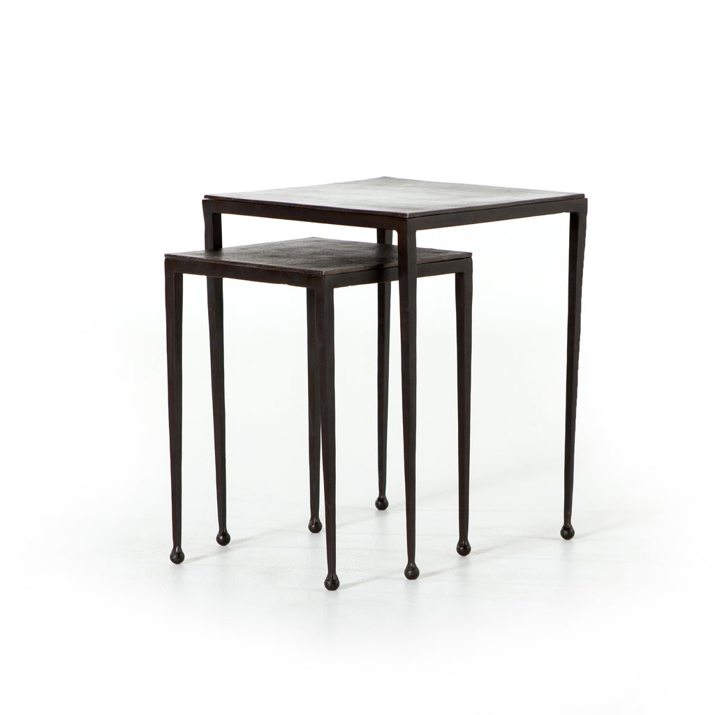 DALSTON NESTING END TABLES-ANTIQUE RUST