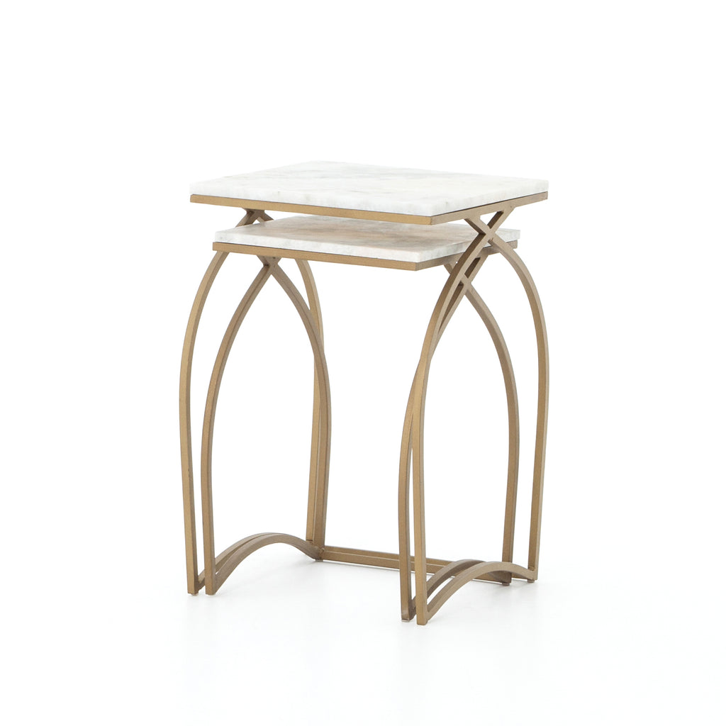 EVER NESTING TABLES-MATTE BRASS