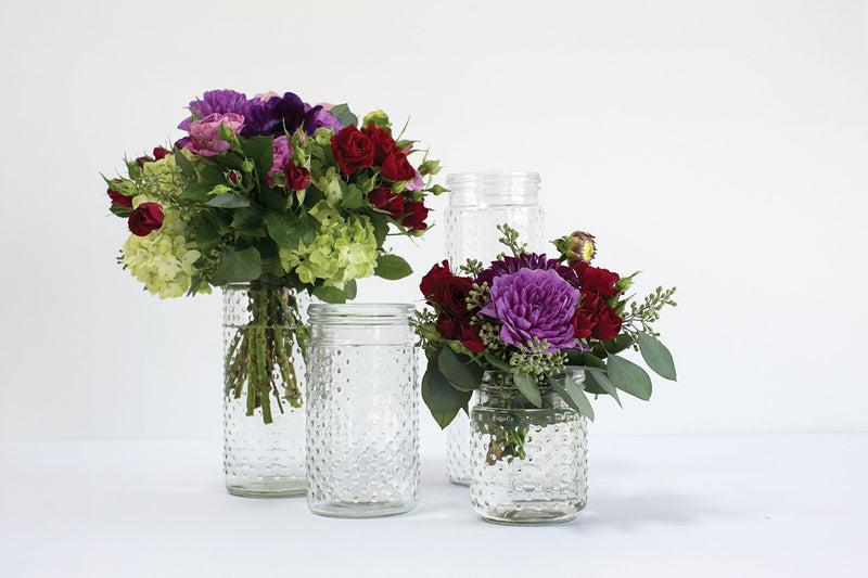 Hobnail Jar 4" x 12 Clear - La Veta